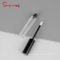 High quality cosmetics vendors black top 8ml empty clear lip gloss tubes wirh wands custom logo